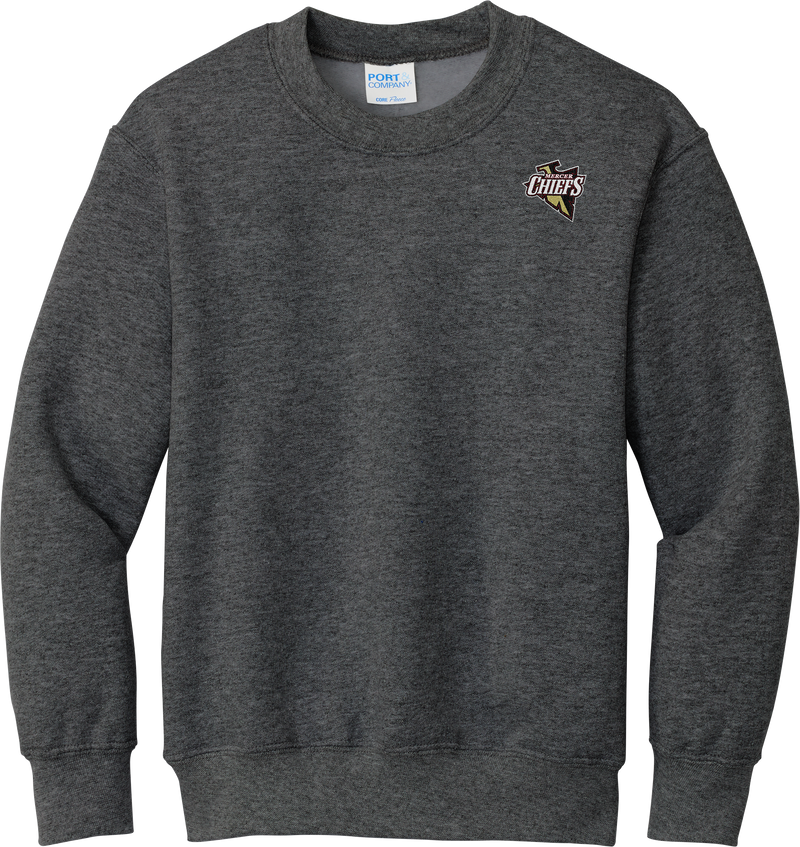 Mercer Chiefs Youth Core Fleece Crewneck Sweatshirt