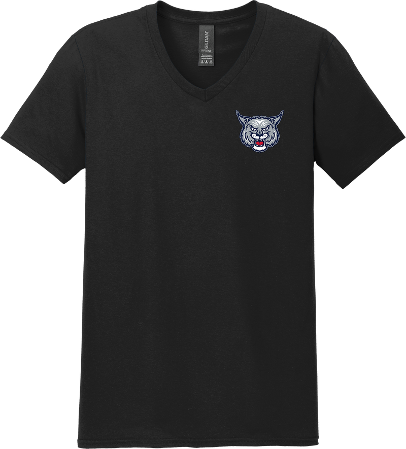 CT Bobcats Softstyle V-Neck T-Shirt