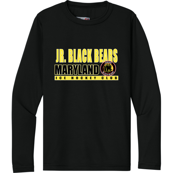 MD Jr. Black Bears Youth Cooling Performance Long Sleeve Tee