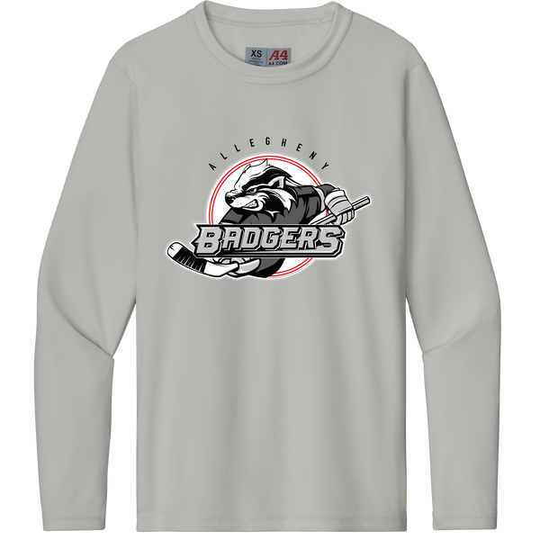 Allegheny Badgers Youth Cooling Performance Long Sleeve Tee