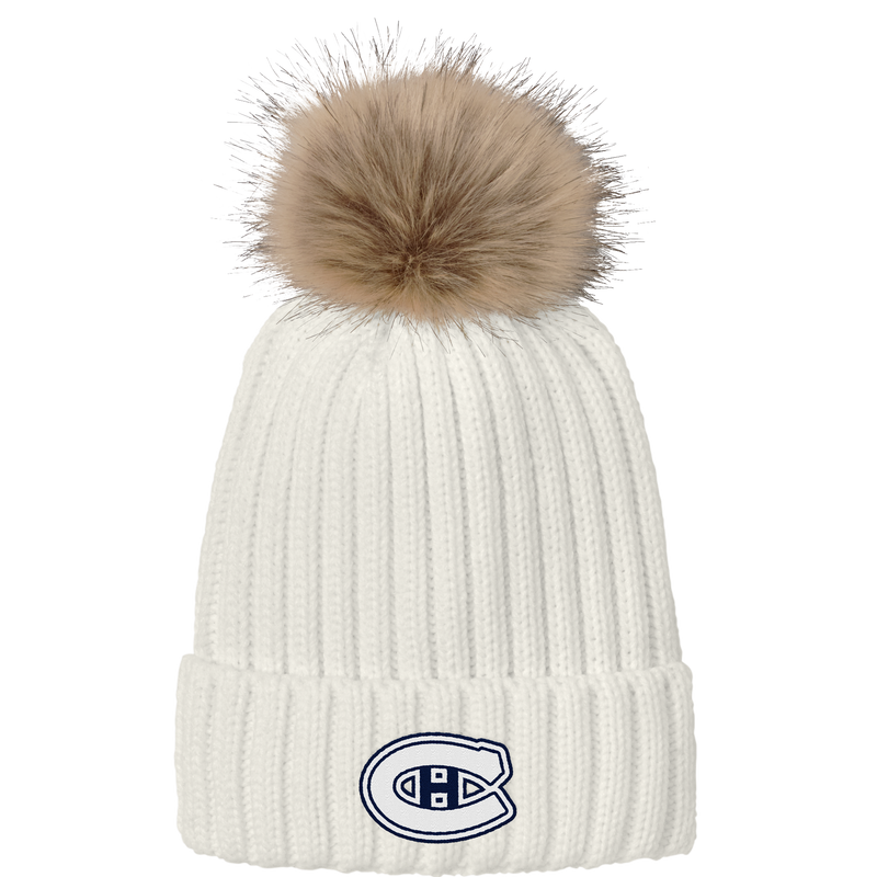Chatham Hockey Faux Fur Pom Beanie