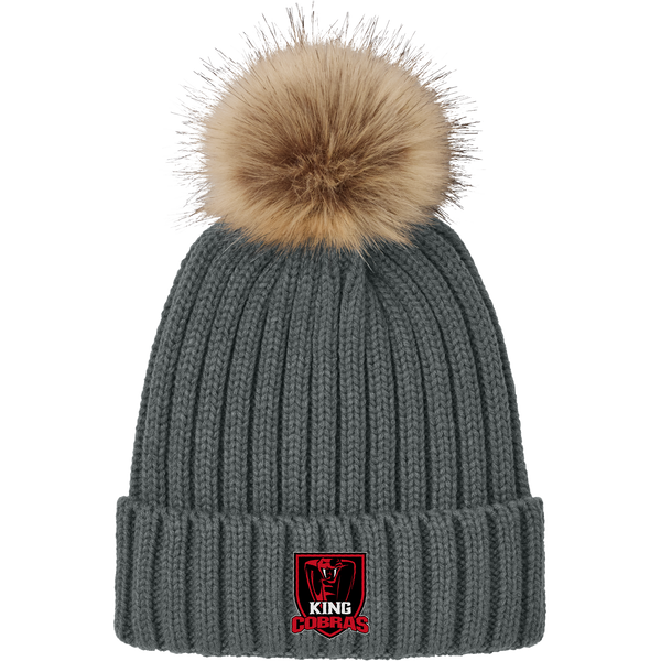 King Cobras Faux Fur Pom Beanie