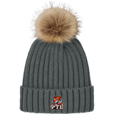 Princeton Tiger Lilies Faux Fur Pom Beanie