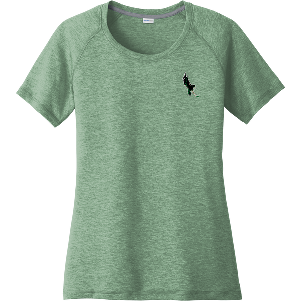 Wilmington Nighthawks Ladies PosiCharge Tri-Blend Wicking Scoop Neck Raglan Tee