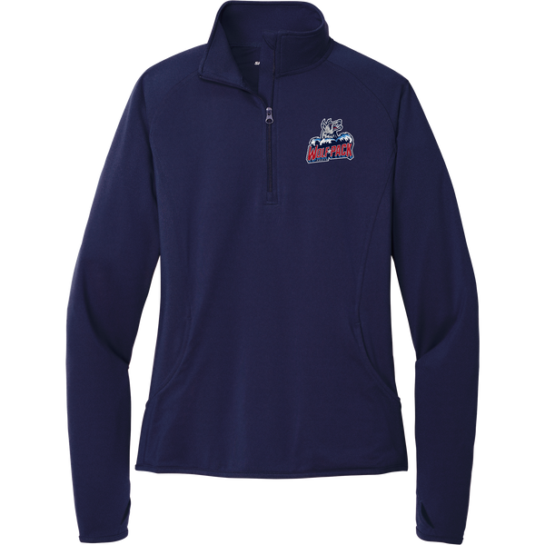 CT Wolfpack South Ladies Sport-Wick Stretch 1/4-Zip Pullover