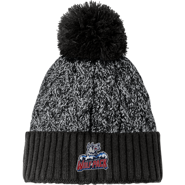 Hartford Jr. Wolfpack New Era Marled Knit Pom Beanie