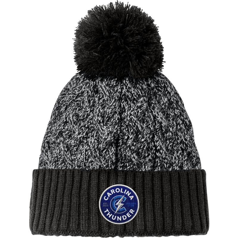 Carolina Thunder New Era Marled Knit Pom Beanie