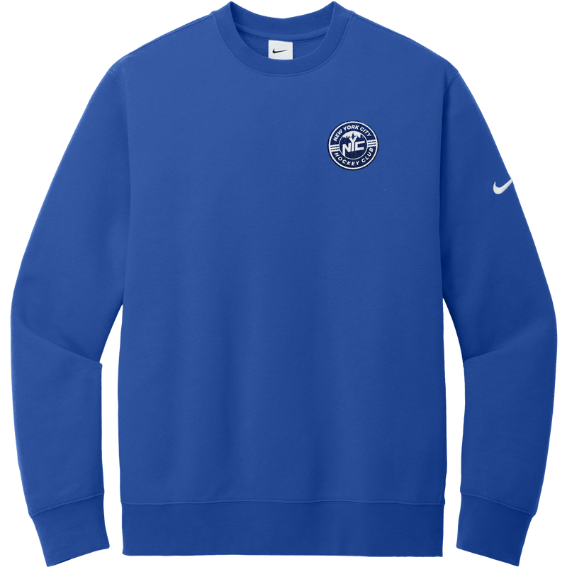 NYC Hockey Club Nike Club Fleece Sleeve Swoosh Crew