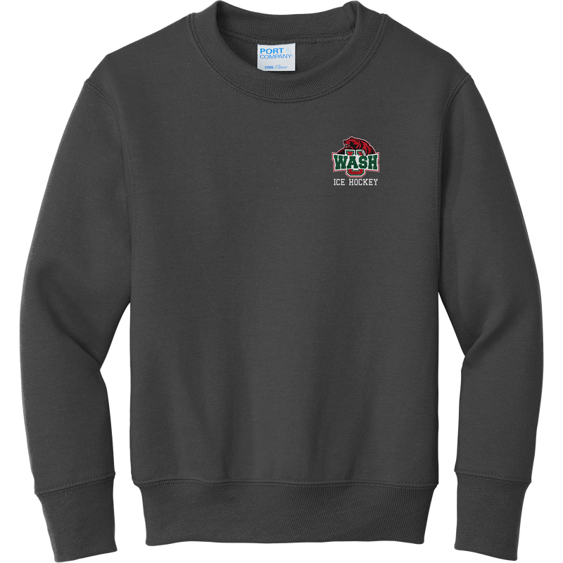 Wash U Youth Core Fleece Crewneck Sweatshirt