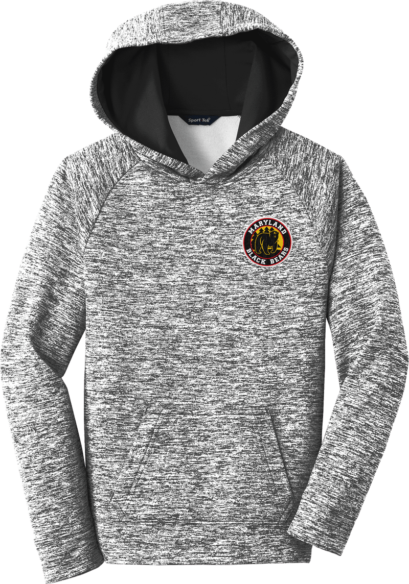 Maryland Black Bears Youth PosiCharge Electric Heather Fleece Hooded Pullover