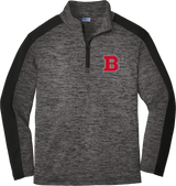 CT Bobcats Youth PosiCharge  Electric Heather Colorblock 1/4-Zip Pullover